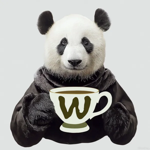 http://104.243.29.242:8088/mid/填充杯子颜色_(2).png 图片中的熊猫改为熊猫喝茶 --v 7.0